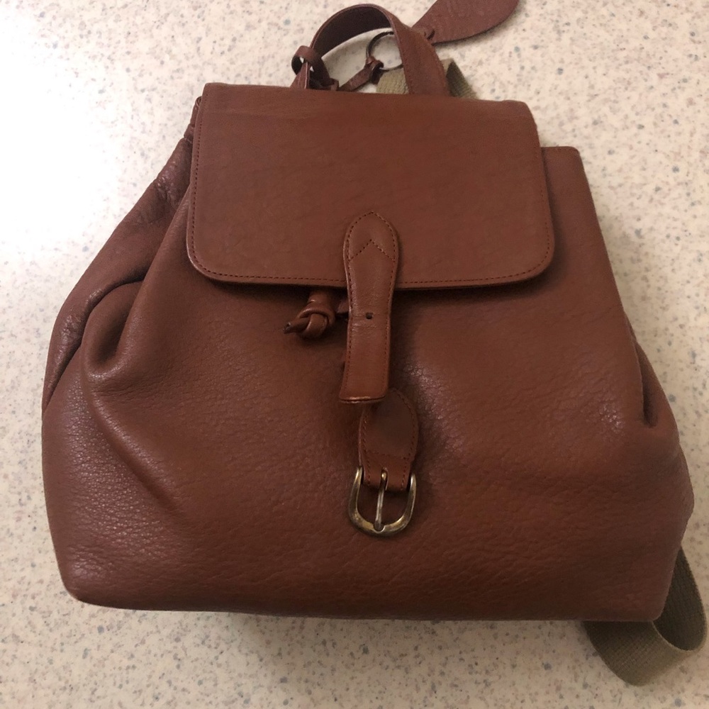Margaret Howell brown leather backpack